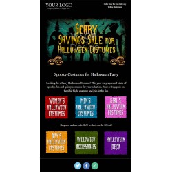 Email Template for Halloween Costumes Sale